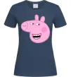 Жіноча футболка Peppa face Темно-синій фото