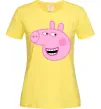 Жіноча футболка Peppa face Лимонний фото