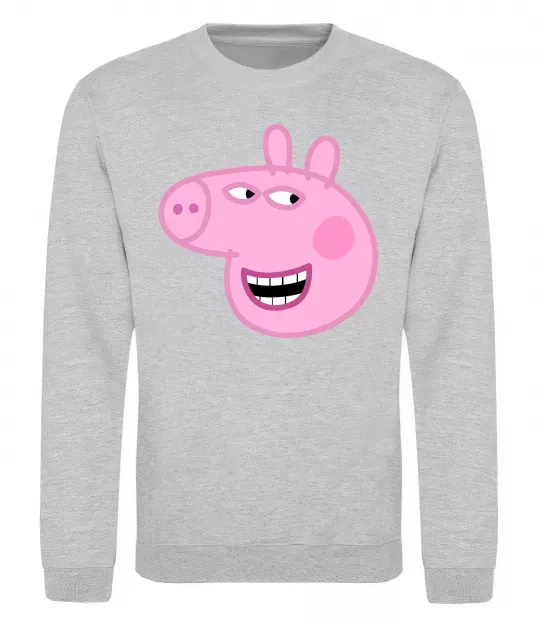 Свитшот Peppa face Серый меланж фото
