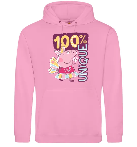 Мужская толстовка (худи) Peppa 100% unique Розовый фото