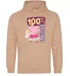 Мужская толстовка (худи) Peppa 100% unique Песочный фото