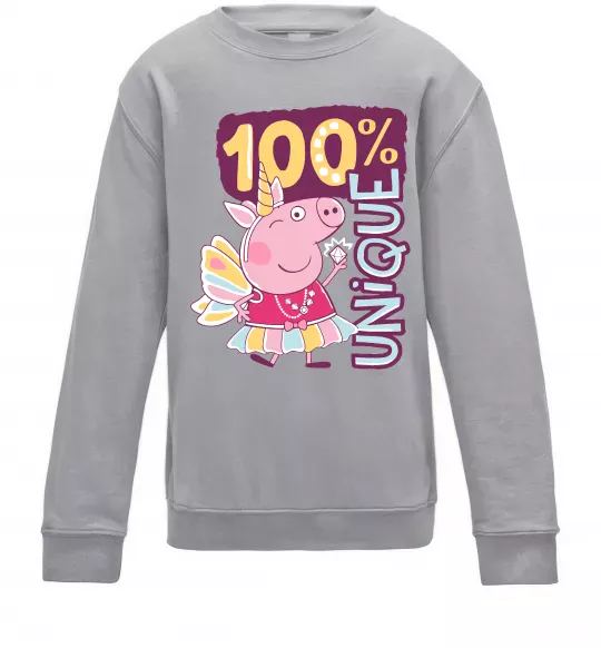 Детский Свитшот Peppa 100% unique Серый меланж фото
