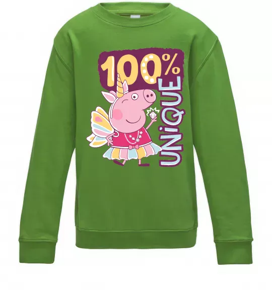 Детский Свитшот Peppa 100% unique Лаймовый фото
