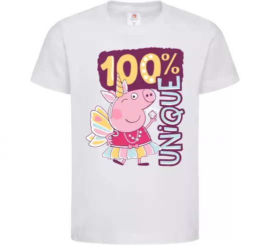 Детская футболка Peppa 100% unique Белый фото