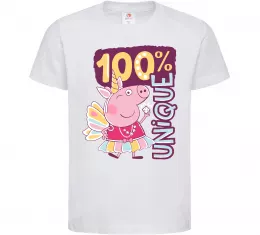 Детская футболка Peppa 100% unique Белый фото