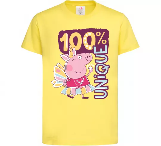Детская футболка Peppa 100% unique Лимонный фото