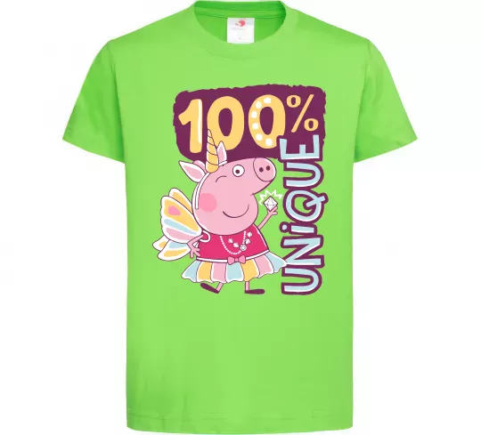 Детская футболка Peppa 100% unique Лаймовый фото