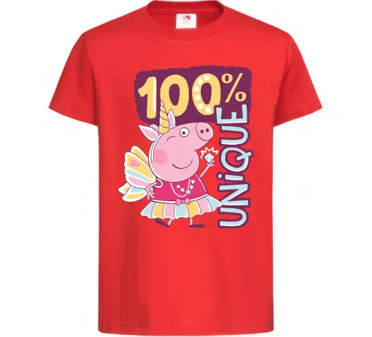 Детская футболка Peppa 100% unique Красный фото