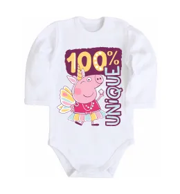 Дитячий бодік Peppa 100% unique Білий фото