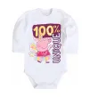 Детский боди Peppa 100% unique Белый фото