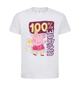 Детская футболка Peppa 100% unique Белый фото