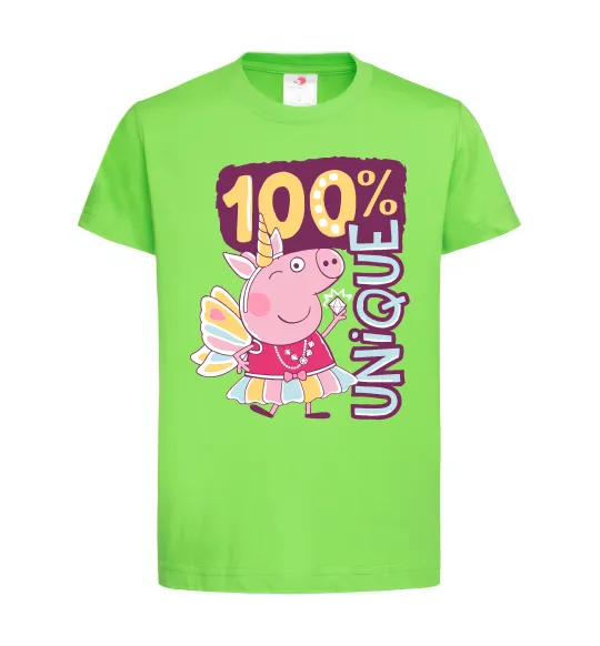 Детская футболка Peppa 100% unique Лаймовый фото