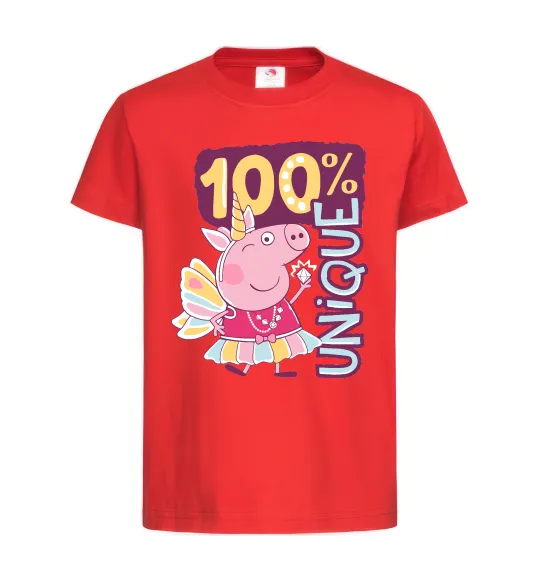 Детская футболка Peppa 100% unique Красный фото