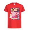 Детская футболка Peppa 100% unique Красный фото