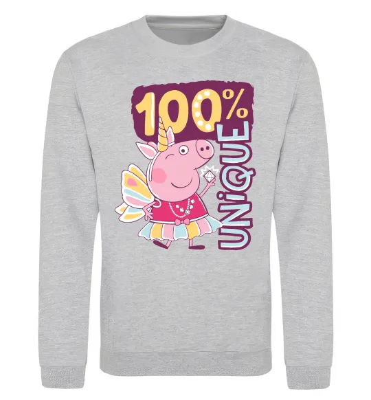 Свитшот Peppa 100% unique Серый меланж фото