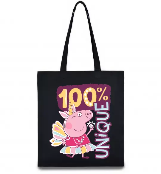 Еко-сумка Peppa 100% unique Чорний фото