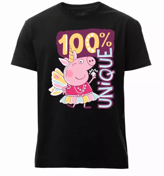 Чоловіча преміум футболка Peppa 100% unique Чорний фото