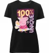 Женская премиум футболка Peppa 100% unique Черный фото