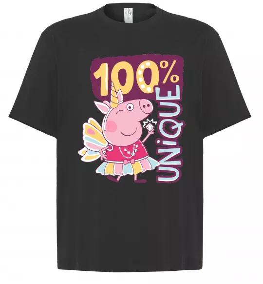 Футболка Оверсайз Peppa 100% unique Черный фото