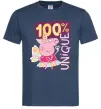 Мужская футболка Peppa 100% unique Темно-синий фото