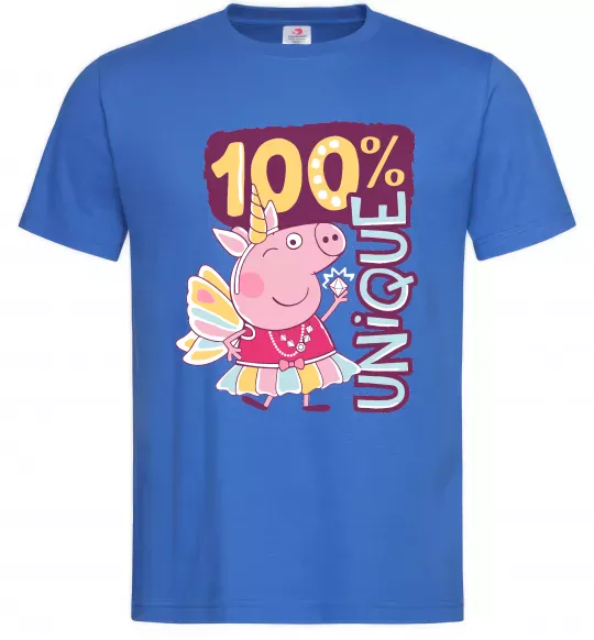 Мужская футболка Peppa 100% unique Ярко-синий фото