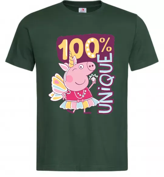Мужская футболка Peppa 100% unique Темно-зеленый фото
