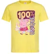 Мужская футболка Peppa 100% unique Лимонный фото