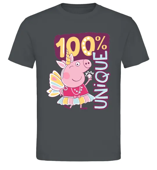 Мужская футболка Peppa 100% unique Графит фото