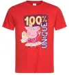 Мужская футболка Peppa 100% unique Красный фото