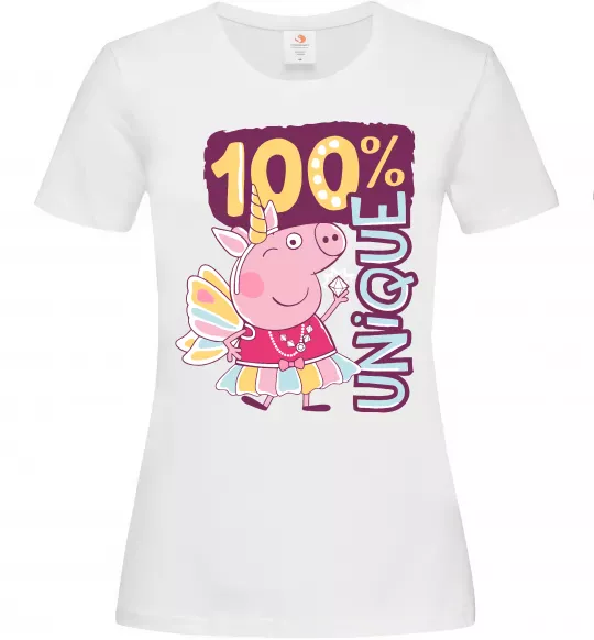 Женская футболка Peppa 100% unique Белый фото