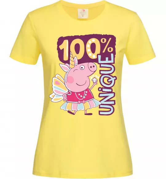 Женская футболка Peppa 100% unique Лимонный фото
