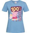 Женская футболка Peppa 100% unique Голубой фото