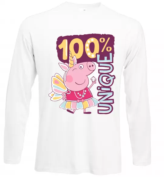 Лонгслив Peppa 100% unique Белый фото