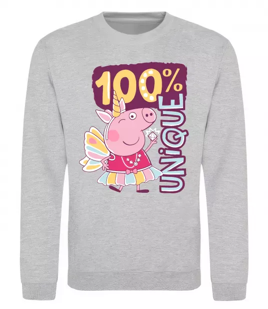 Свитшот Peppa 100% unique Серый меланж фото