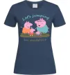Жіноча футболка Let`s jumping in puddles Темно-синій фото