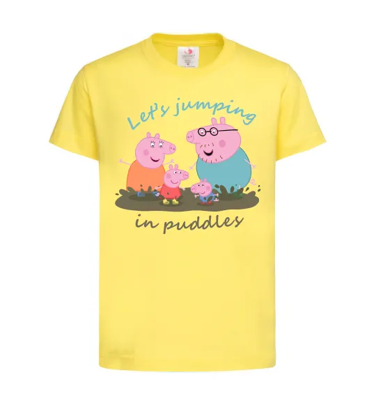Детская футболка Let`s jumping in puddles Лимонный фото