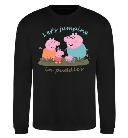 Свитшот Let`s jumping in puddles Черный фото