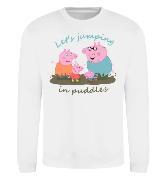 Свитшот Let`s jumping in puddles Белый фото