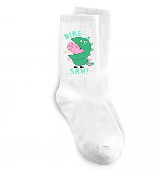 Носки Dine-saw Peppa Белый фото