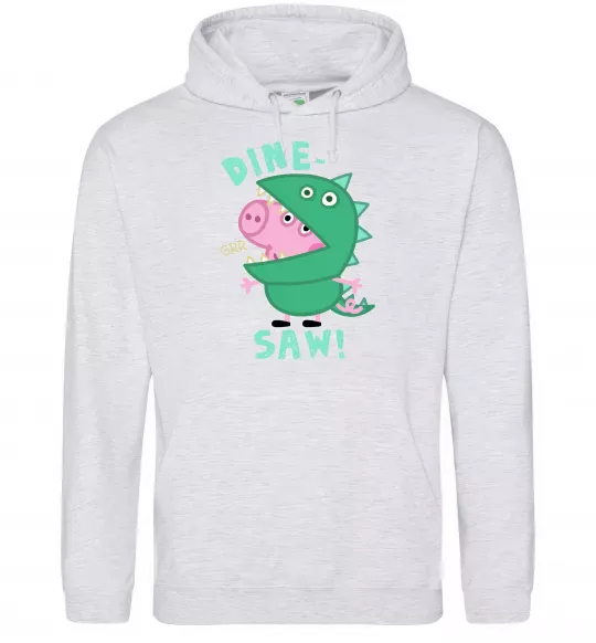 Жіноча толстовка (худі) Dine-saw Peppa Сірий меланж фото