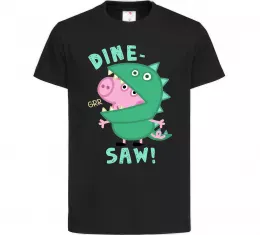 Детская футболка Dine-saw Peppa Черный фото