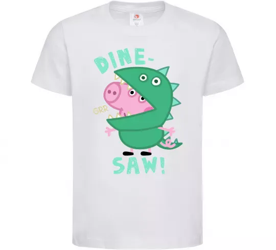Детская футболка Dine-saw Peppa Белый фото