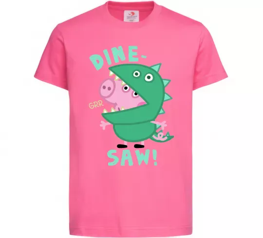 Детская футболка Dine-saw Peppa Ярко-розовый фото