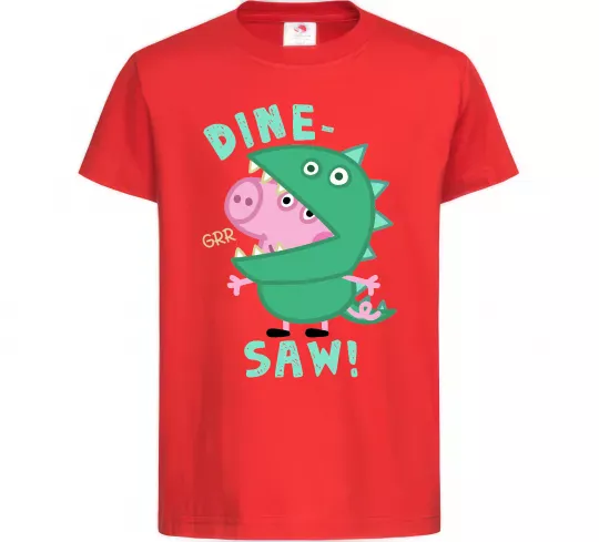 Детская футболка Dine-saw Peppa Красный фото