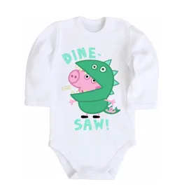 Дитячий бодік Dine-saw Peppa Білий фото