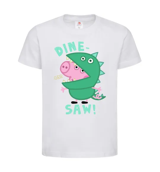 Детская футболка Dine-saw Peppa Белый фото
