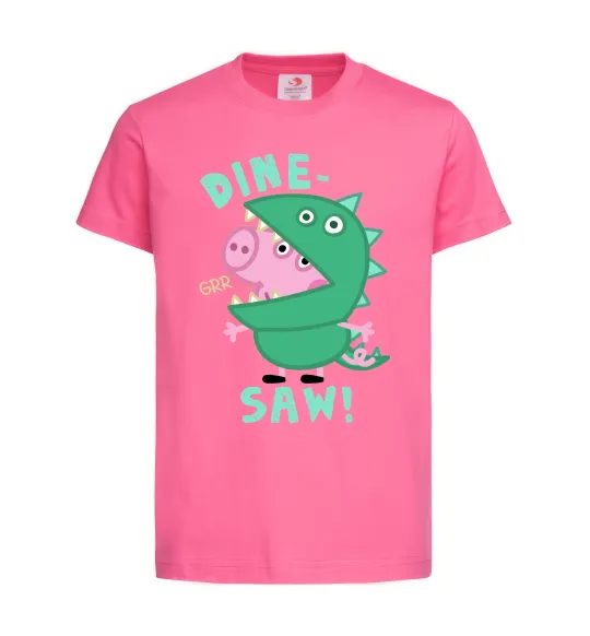 Детская футболка Dine-saw Peppa Ярко-розовый фото