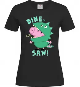 Женская футболка Dine-saw Peppa Черный фото