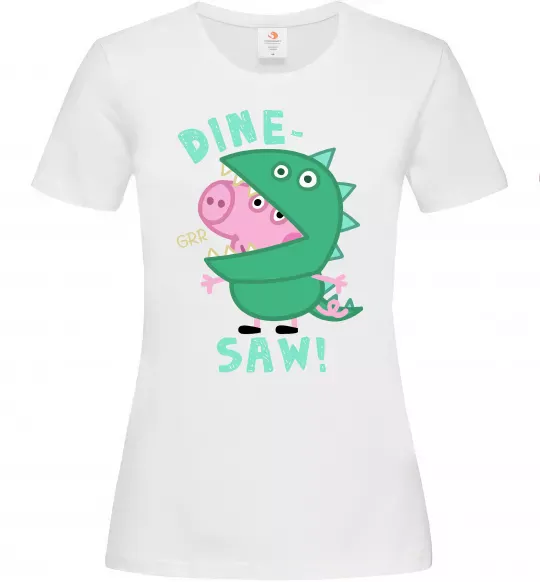 Женская футболка Dine-saw Peppa Белый фото