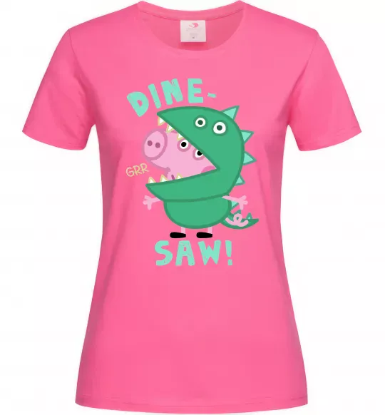 Женская футболка Dine-saw Peppa Ярко-розовый фото